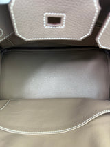 Hermès Birkin 30 In Etoupe Clemence Leather With PHW