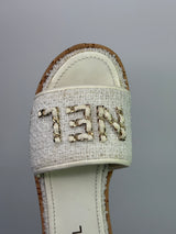 Chanel CC Tweed Mules (Size 40.5/UK7.5)