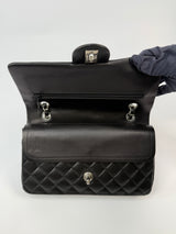 Chanel Medium Classic Double Flap Black Lambskin Leather With SHW