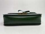 Celine Classique Medium Triomphe Bag In Green Calfskin