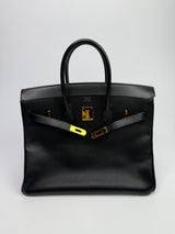 Hermès Birkin 35 Black Ardennes Leather With GHW
