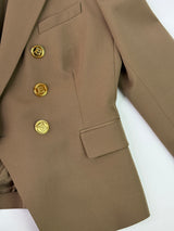 Balmain Khaki Blazer (Size FR46/UK18)