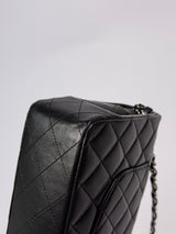 Chanel Medium Classic Double Flap Black Lambskin Leather With SHW