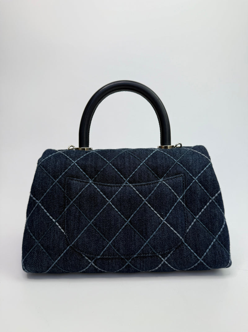Chanel Small Coco In Denim Canvas With SHW