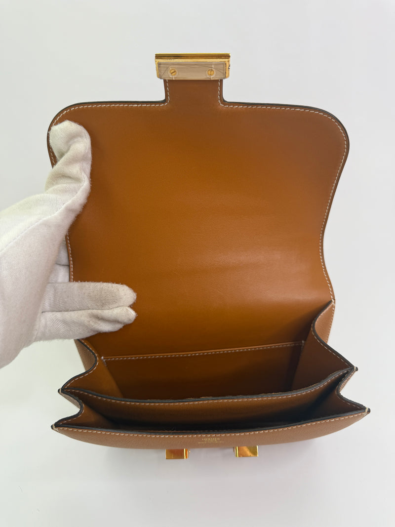 Hermès Constance 18 In Toffee Epsom Leather GHW