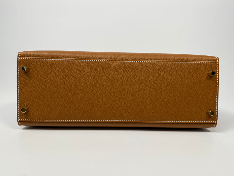 Hermès Kelly 32 Gold Sellier Epsom Leather With GHW