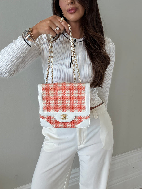 Chanel Tweed Single Flap Bag