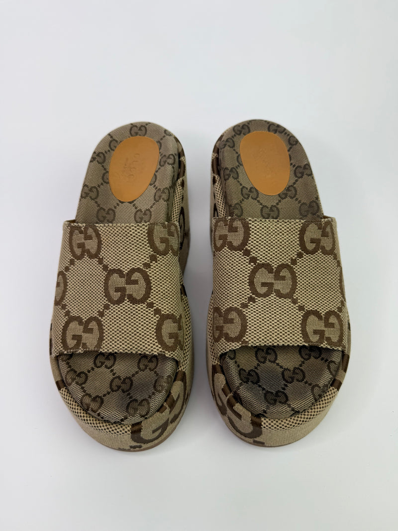 Gucci GG Angelina Platform Slides  (Size 37.5/UK 4.5)