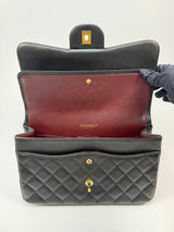 Chanel Jumbo Black Lambskin Leather With GHW