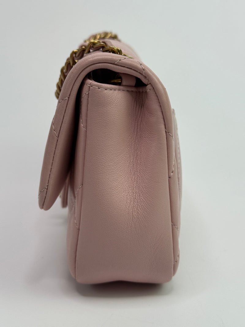 Chanel Mini Heart Charms Flap Antique Gold Hardware