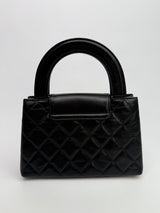 Chanel Mini Kelly Bag In Black Calfskin Leather GHW