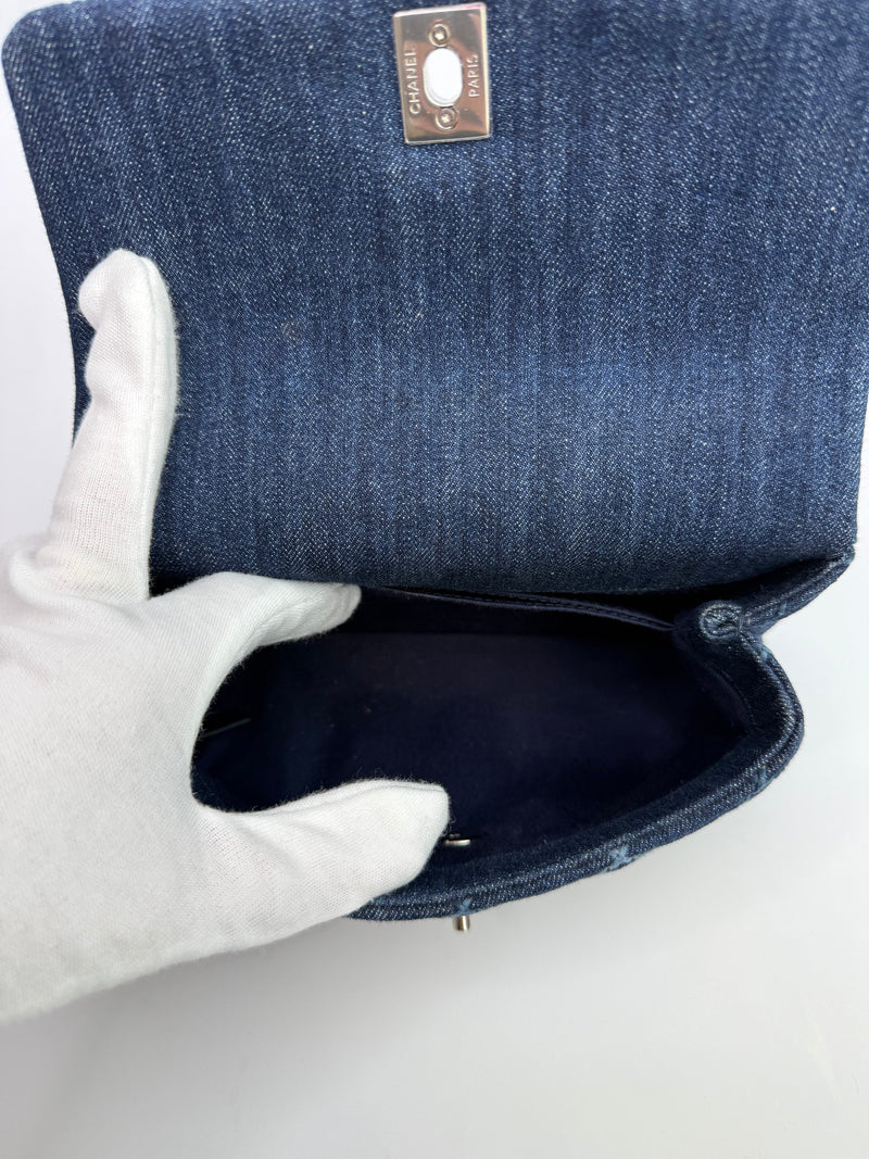 Chanel Small Coco In Denim Canvas With SHW