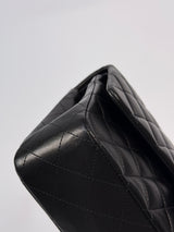 Chanel Medium Classic Double Flap Black Lambskin Leather With SHW