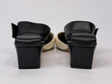 Chanel Two-Tone White & Black Kitten Heel Sandals (Size 37/UK4)