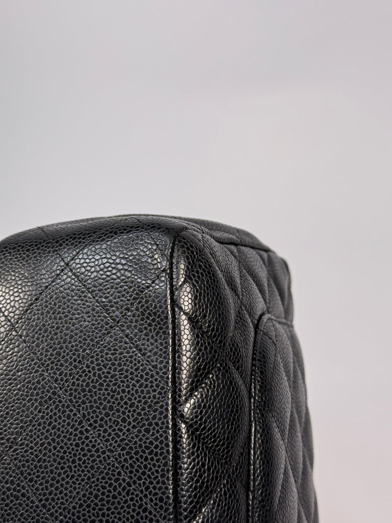 Chanel Classic Jumbo Single Flap In Black Caviar Leather With GHW