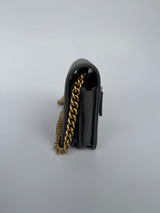 Chanel Boy Square Wallet On Chain In Grey Caviar GHW
