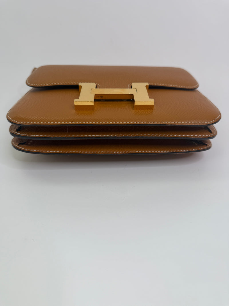 Hermès Constance 18 In Toffee Epsom Leather GHW
