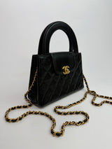 Chanel Mini Kelly Bag In Black Calfskin Leather GHW