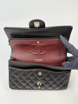 Chanel Medium Classic Double Flap Black Lambskin Leather With SHW