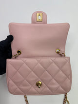 Chanel Mini Heart Charms Flap Antique Gold Hardware