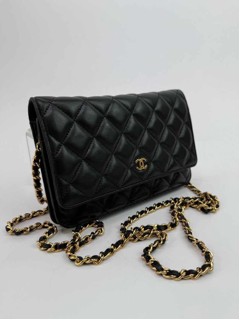 Chanel Wallet On Chain Black Lambskin Leather With GHW