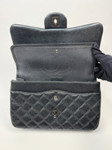 Chanel Jumbo Gunmetal Metallic Calfskin Leather With RHW