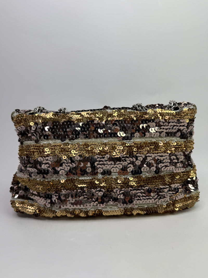 Chanel Sequin Striped Medium Reissue Flap