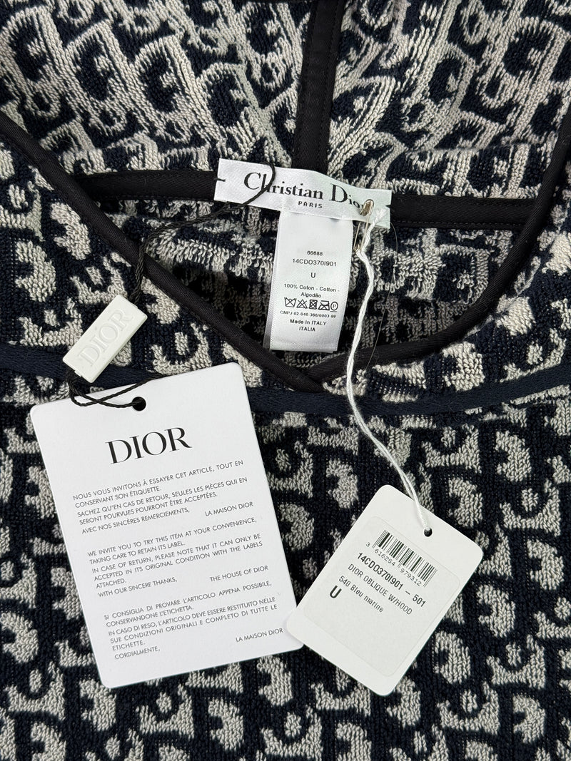 Christian Dior Navy Oblique Poncho