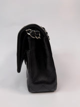 Chanel Medium Classic Double Flap Black Lambskin Leather With SHW