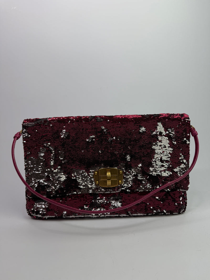 Miu Miu Pink Sequin Clutch