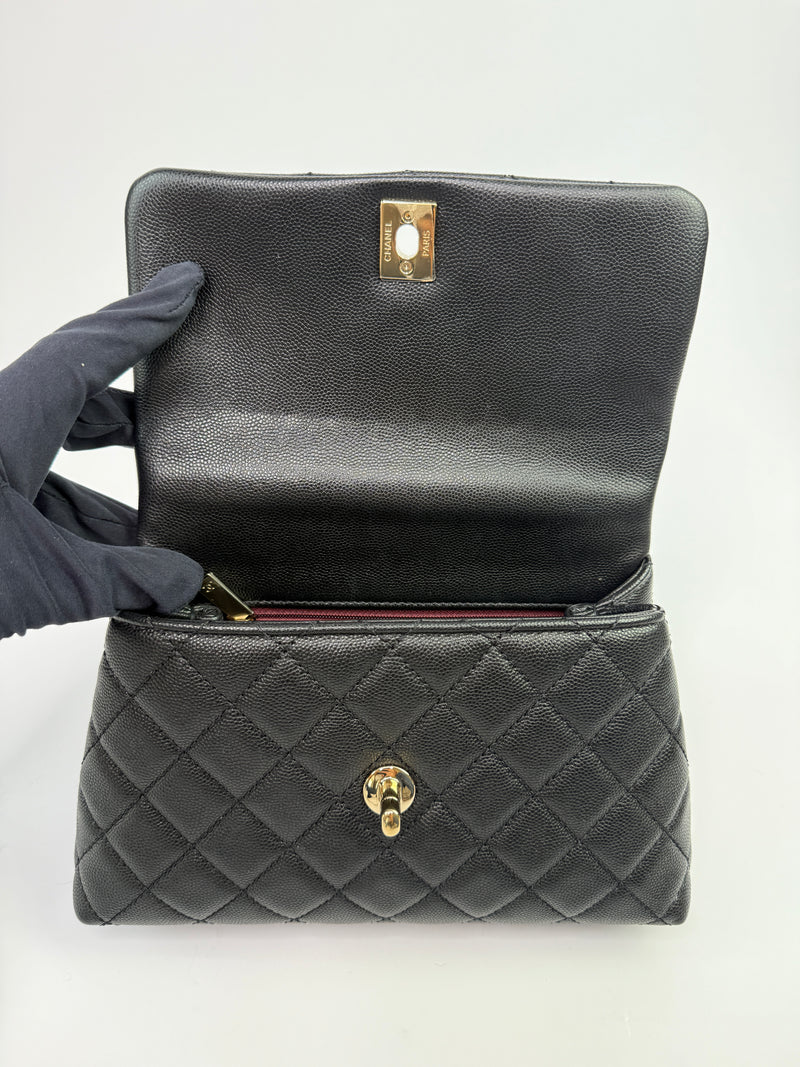 Chanel Small Coco In Black Caviar Leather With GHW