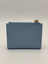 Prada Small Wallet In Pale Blue Saffiano Leather