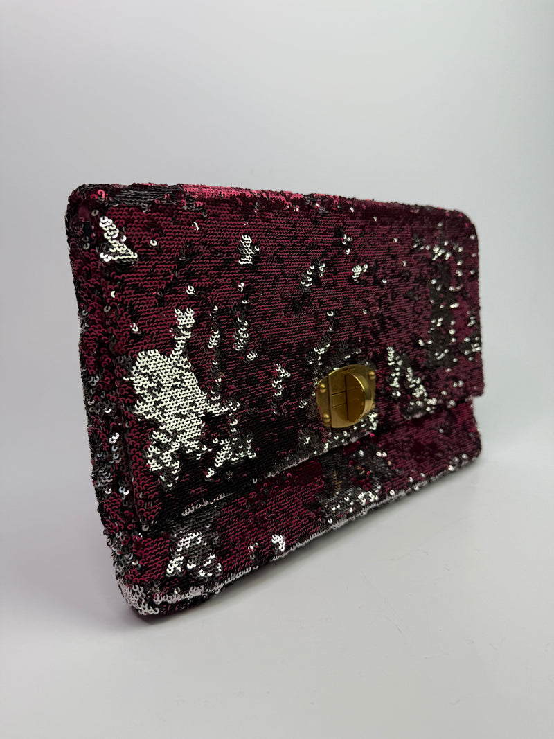 Miu Miu Pink Sequin Clutch