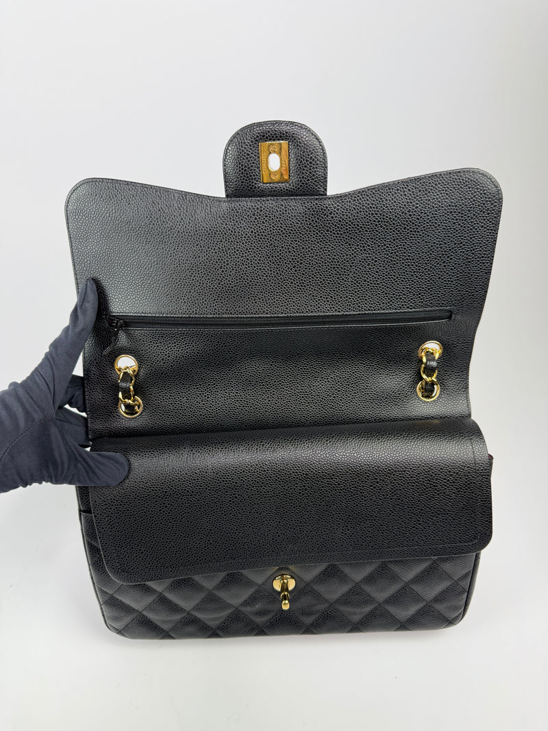 Chanel Jumbo Classic Double Flap In Black Caviar GHW
