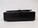 Chanel Medium Classic Double Flap Black Lambskin Leather With SHW