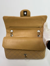 Chanel Medium Classic Double Flap Beige Lambskin With SHW