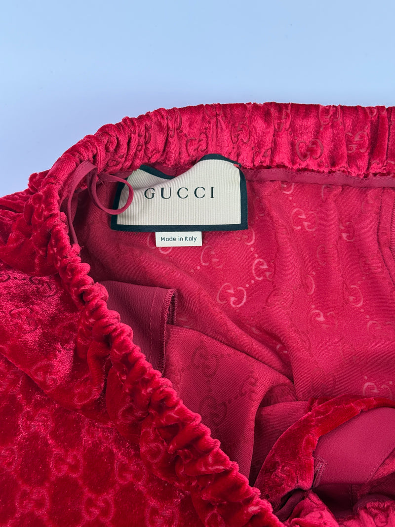 Gucci GG Devoré-velvet shirt and Trouser Set (Size 44/UK12)