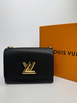 Louis Vuitton Black Epi Leather Twist MM Shoulder Bag