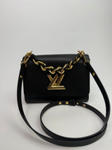 Louis Vuitton Black Epi Leather Twist MM Shoulder Bag