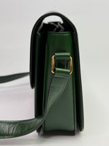 Celine Classique Medium Triomphe Bag In Green Calfskin