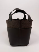 Hermès Picotin 18 Special Edition in Ebene Swift and Gris Wool Felt