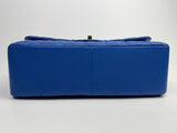 Chanel Jumbo Classic Double Flap In Blue Caviar Leather With RHW