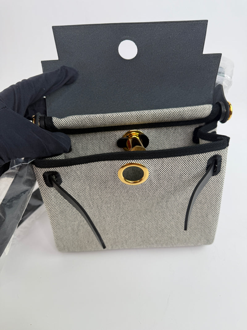 Hermès Herbag Zip 20 Ecru Beige Viking Canvas and Nior Vache GHW