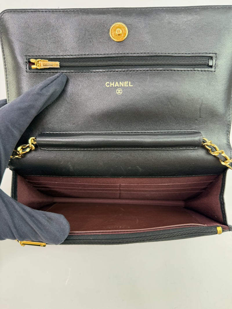 Chanel Wallet On Chain Black Lambskin Leather With GHW