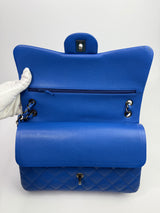 Chanel Jumbo Classic Double Flap In Blue Caviar Leather With RHW