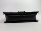 Chanel Boy Bag Large In Black Calfskin Leather SHW