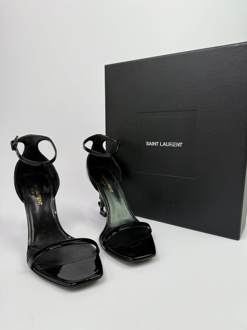 Saint Laurent Black Opyum Sandals (Size 38/UK 5)