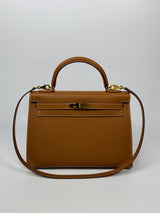 Hermès Kelly 32 Gold Sellier Epsom Leather With GHW
