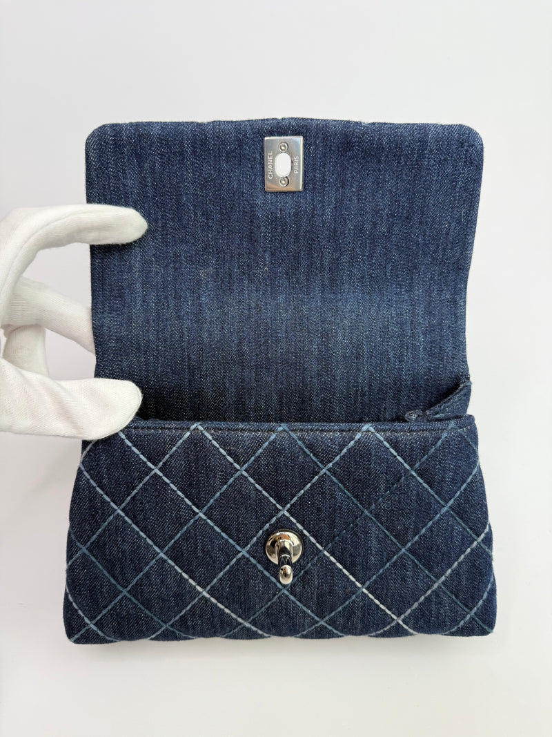 Chanel Small Coco In Denim Canvas With SHW