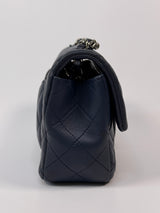 Chanel Mini Rectangle Flap Bag In Navy Lambskin With SHW